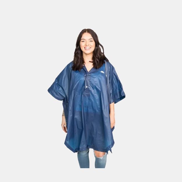 Trespass Navy Unisex Waterproof Poncho Canopy
