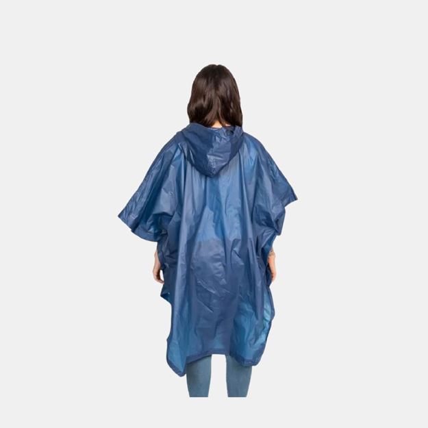 Trespass Navy Unisex Waterproof Poncho Canopy