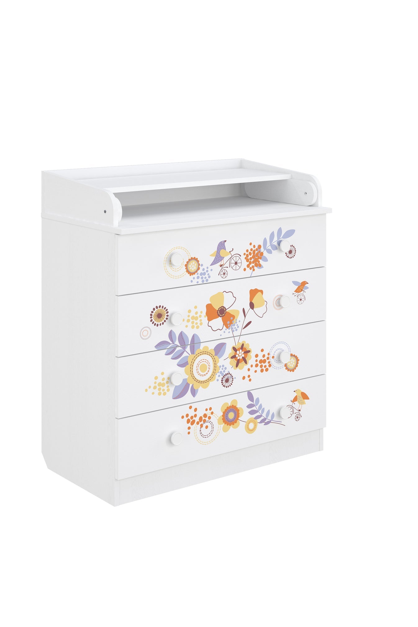 Shefa 800 Kids Changing Dresser Bike Tour White (2 Boxes)