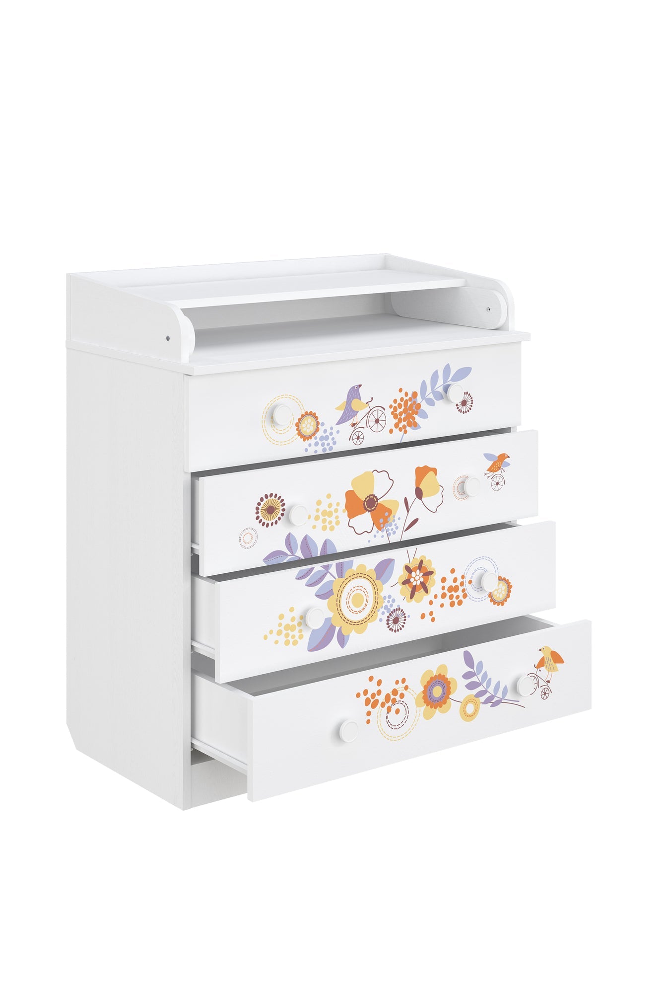 Shefa 800 Kids Changing Dresser Bike Tour White (2 Boxes)
