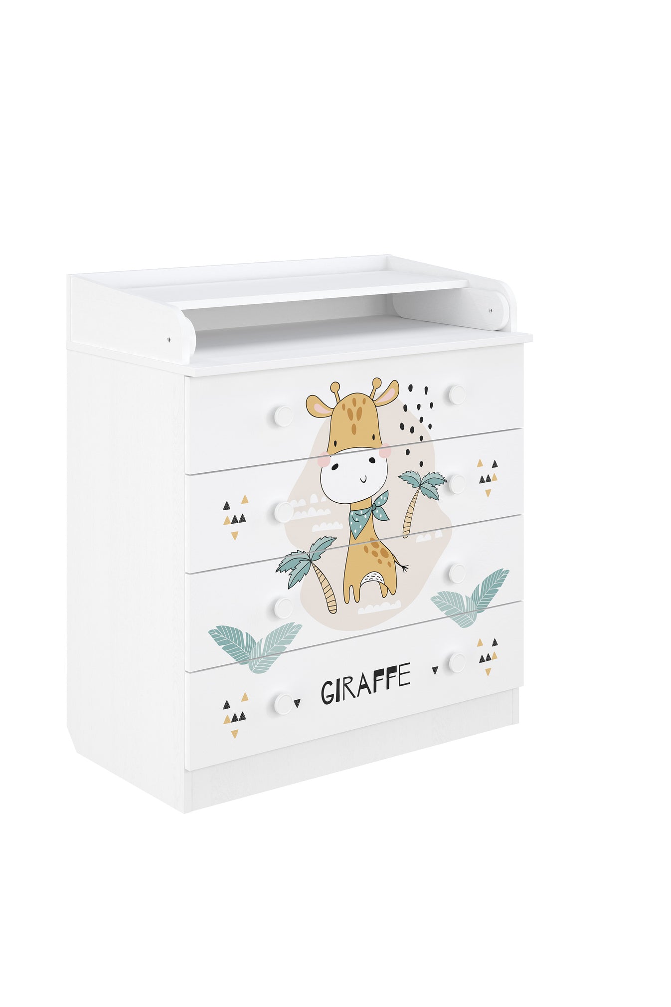 Shefa 800 Kids Changing Dresser Giraffe White (2 boxes)