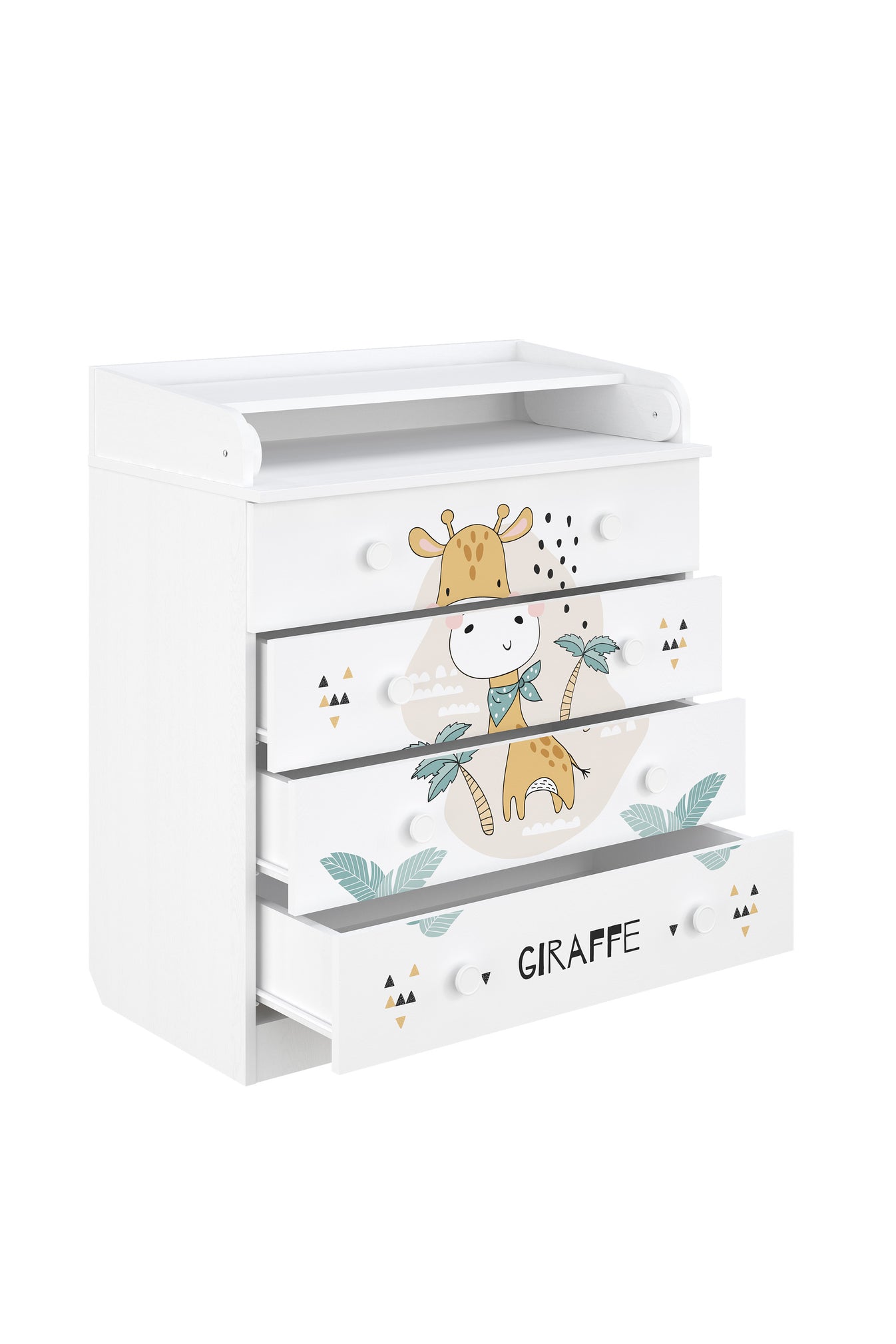 Shefa 800 Kids Changing Dresser Giraffe White (2 boxes)