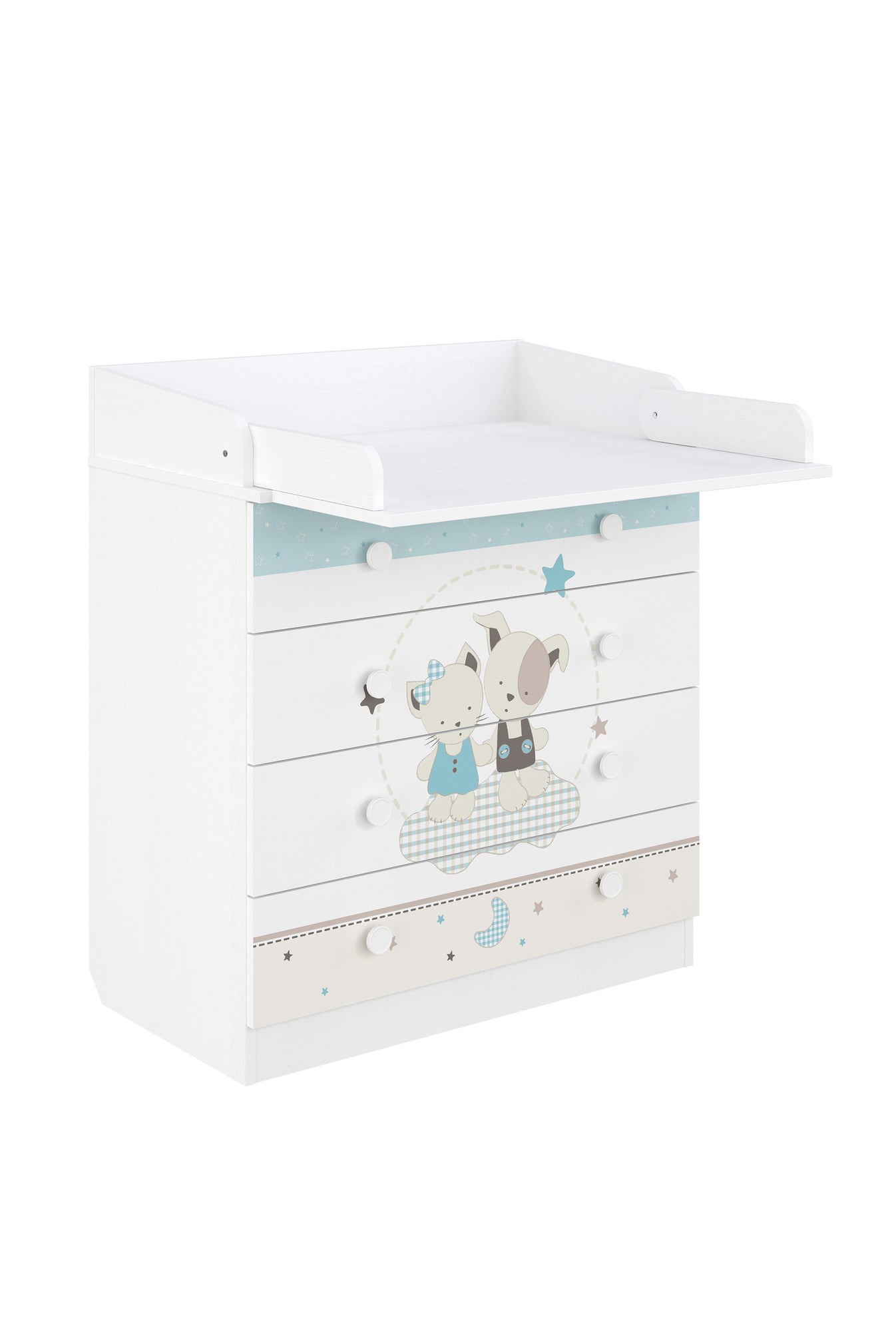 Shefa 800 Kids Changing Dresser Best Friends White (2 Boxes)