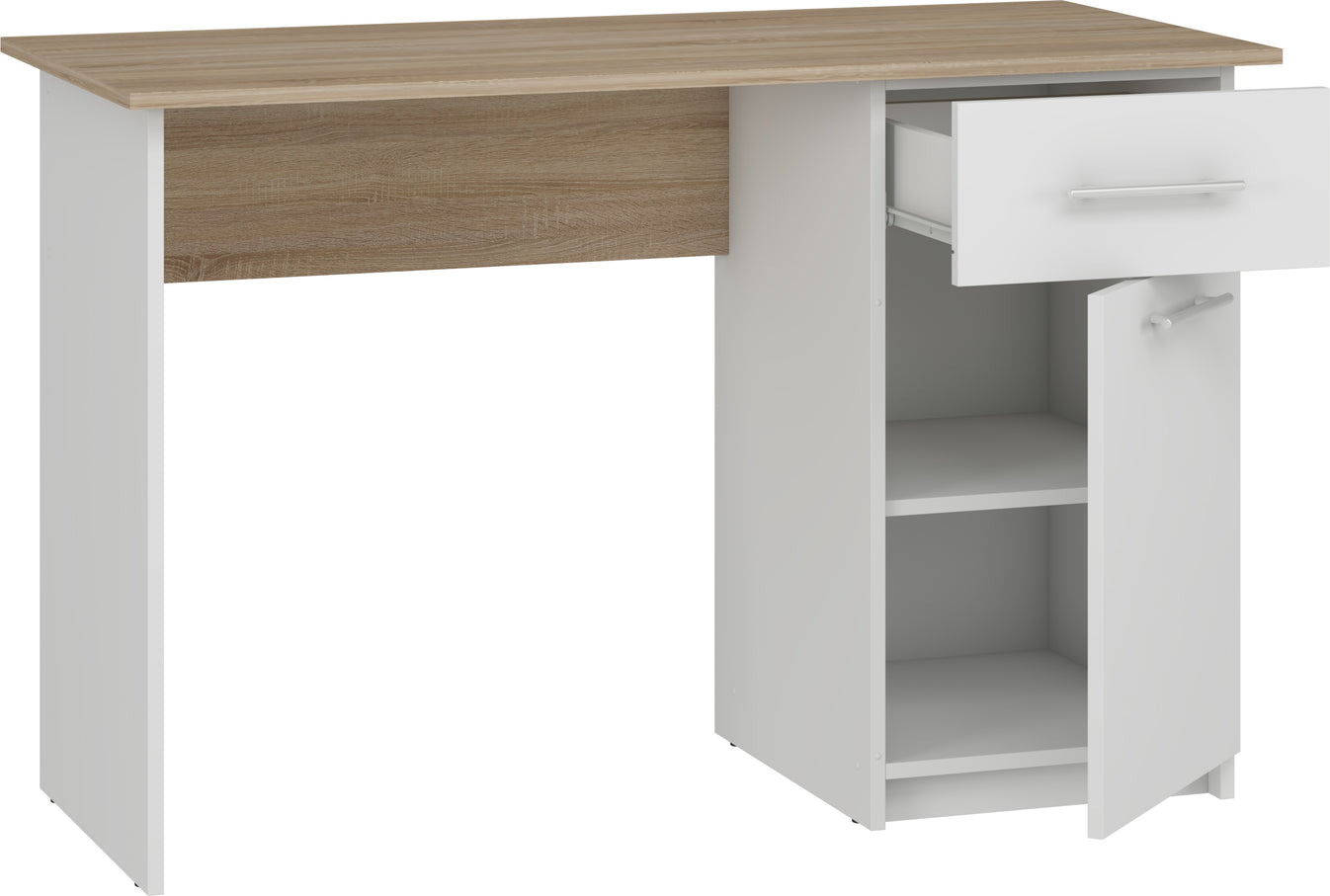 Shefa Line Computer Desk Mix Sonoma Oak - White (1 box)