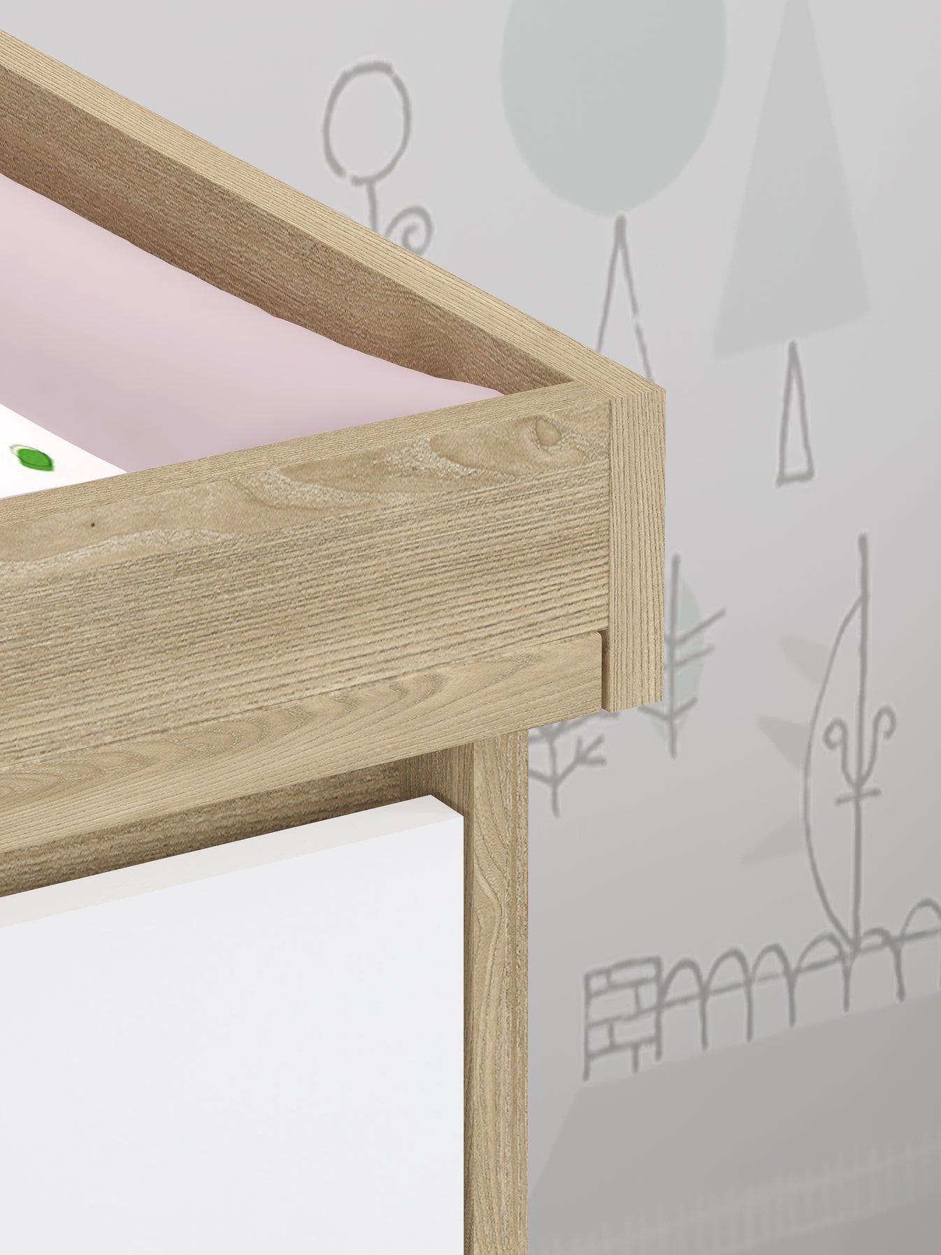 Shefa 880 Kids Changing Unit Cremona Oak White (2 Boxes)