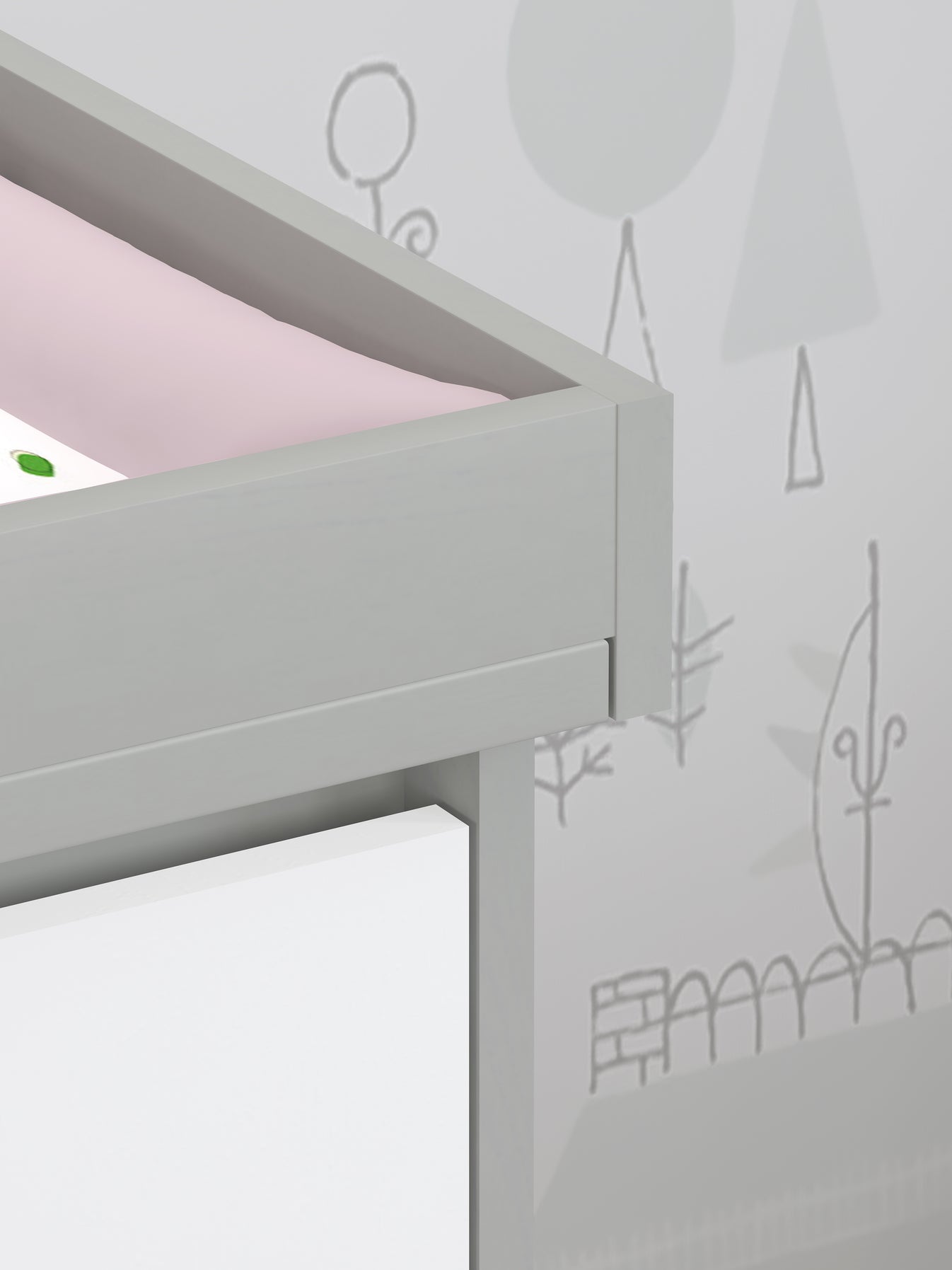 Shefa 880 Kids Changing Unit Grey White (2 Boxes)