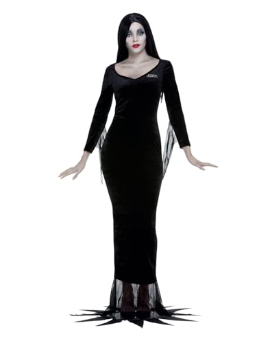 Addams Family Morticia, Black, Dress & Wig, (L)