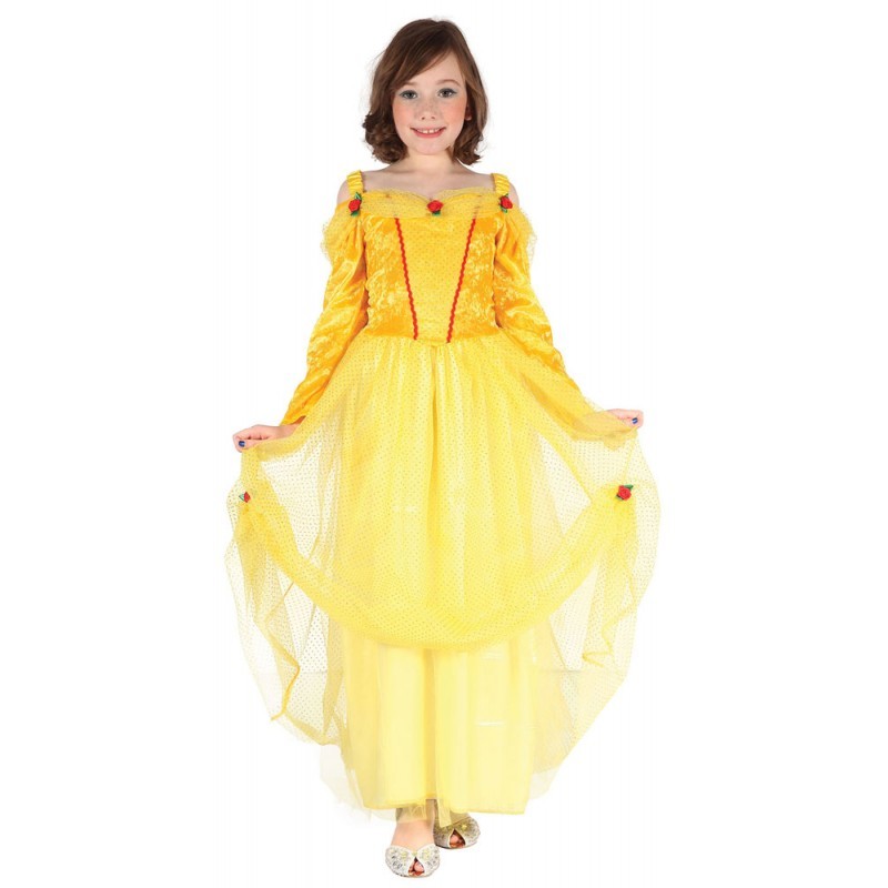 Princess Dress Yellow 110-122cm Girls Childrens Costume
