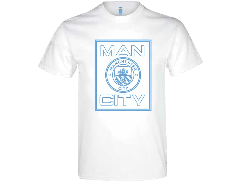 Manchester City FC Man City Logo T Shirt Adults S