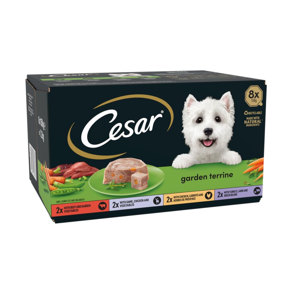 PACK OF 3 - Cesar Garden Terrine Mixed Selection In Loaf 8x150g