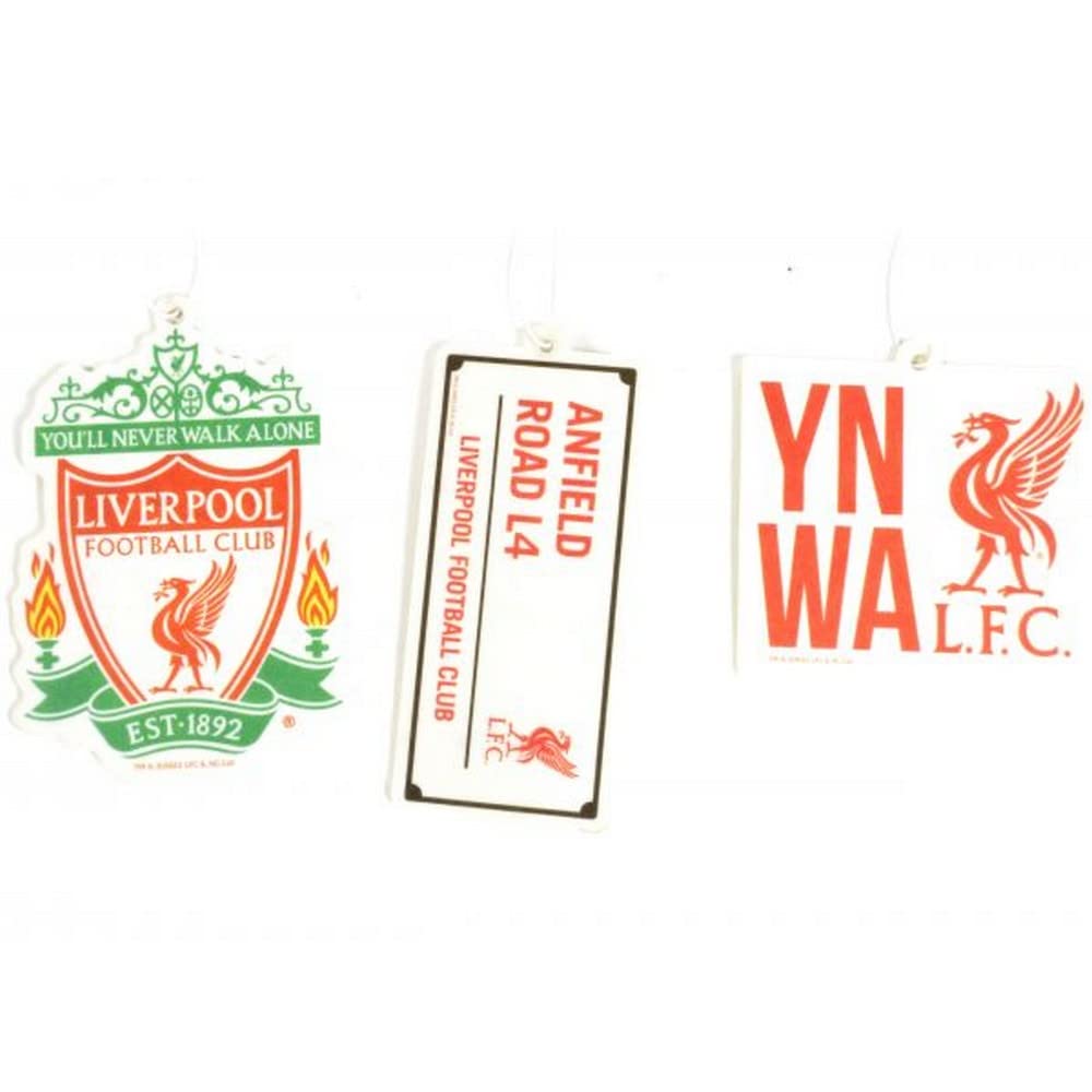 Liverpool Three Pack Car Air Freshener Liverbird Street Sign YNWA