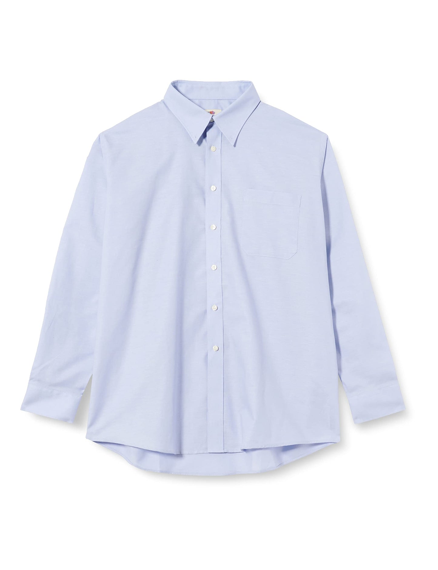 Fruit Of The Loom L/Sleeve Oxford Shirt - Navy Blue - M
