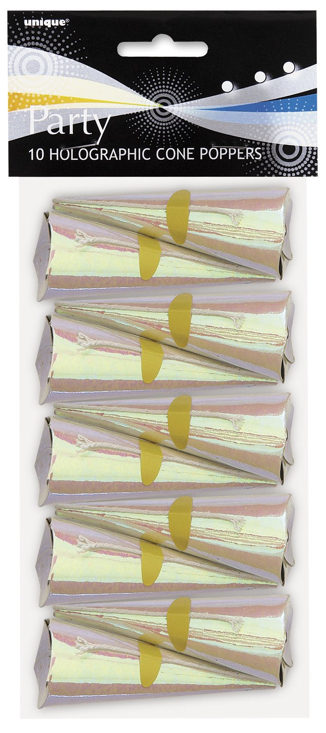 Iridescent Cone Poppers, 10ct