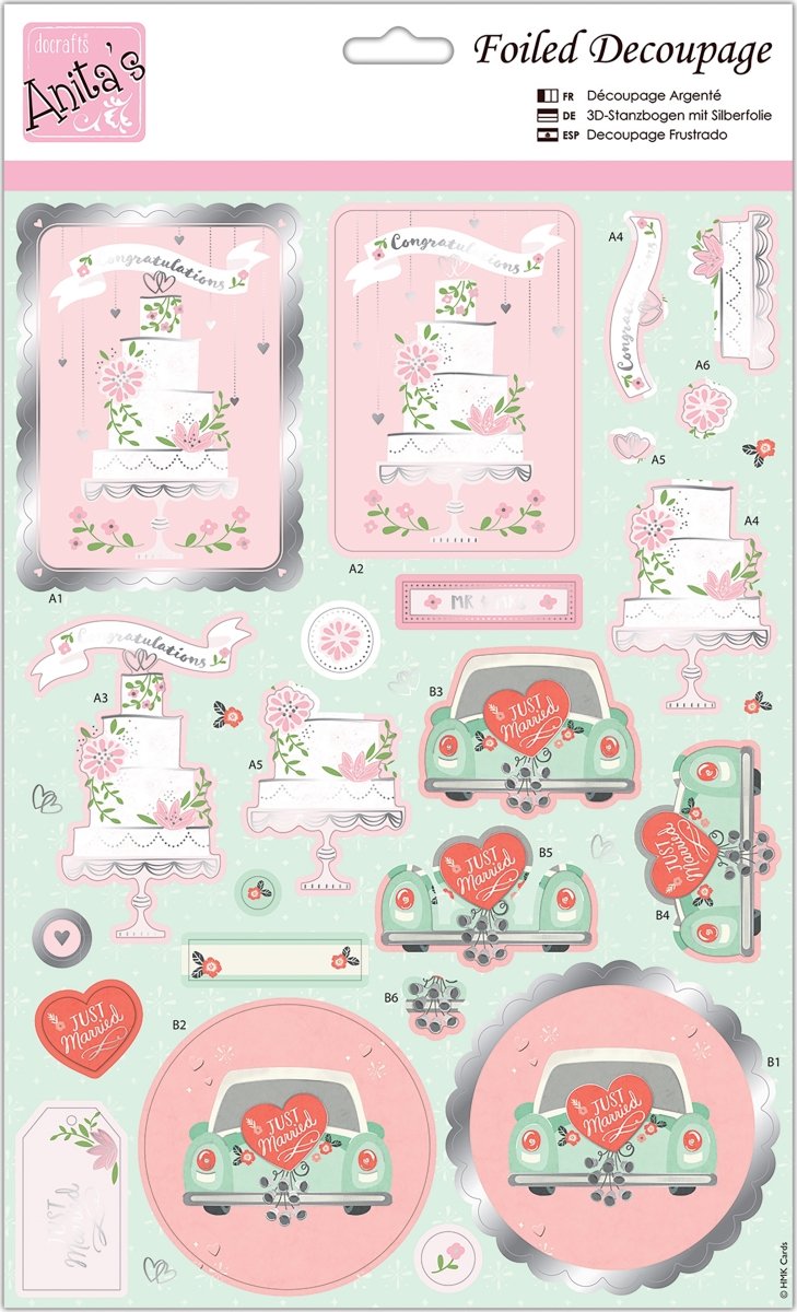 Foiled Decoupage - Newlyweds