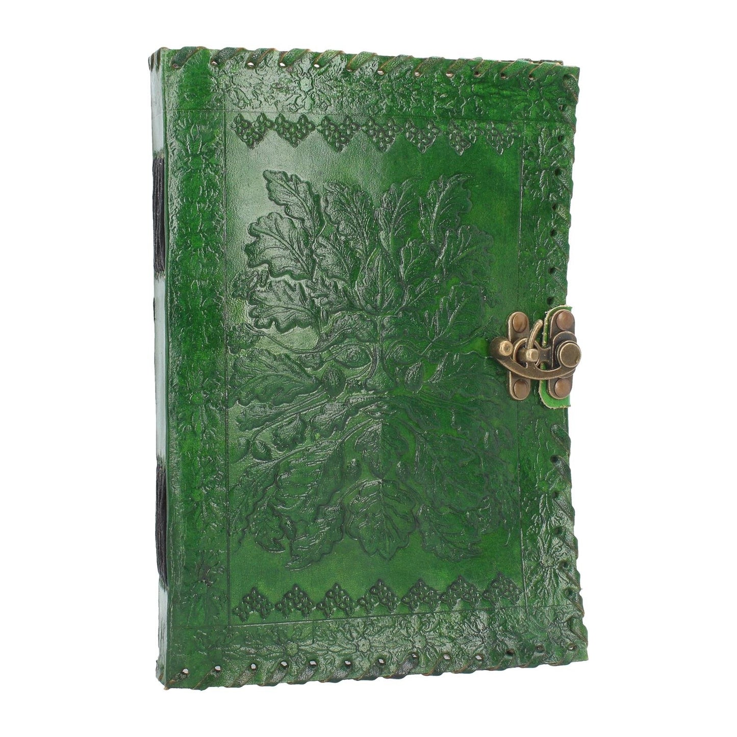 Greenman Leather Journal & Lock 25 x 18cm