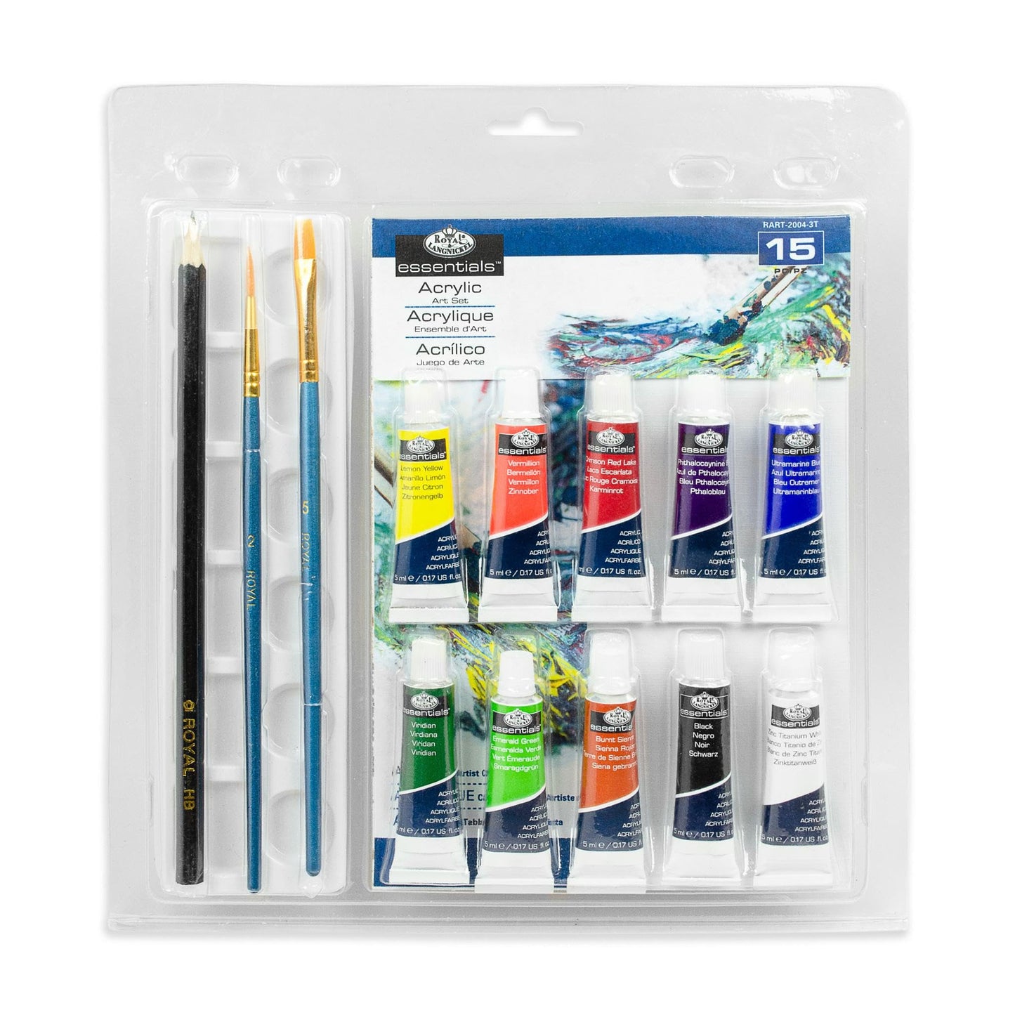 15 Pc Acrylic Art Set