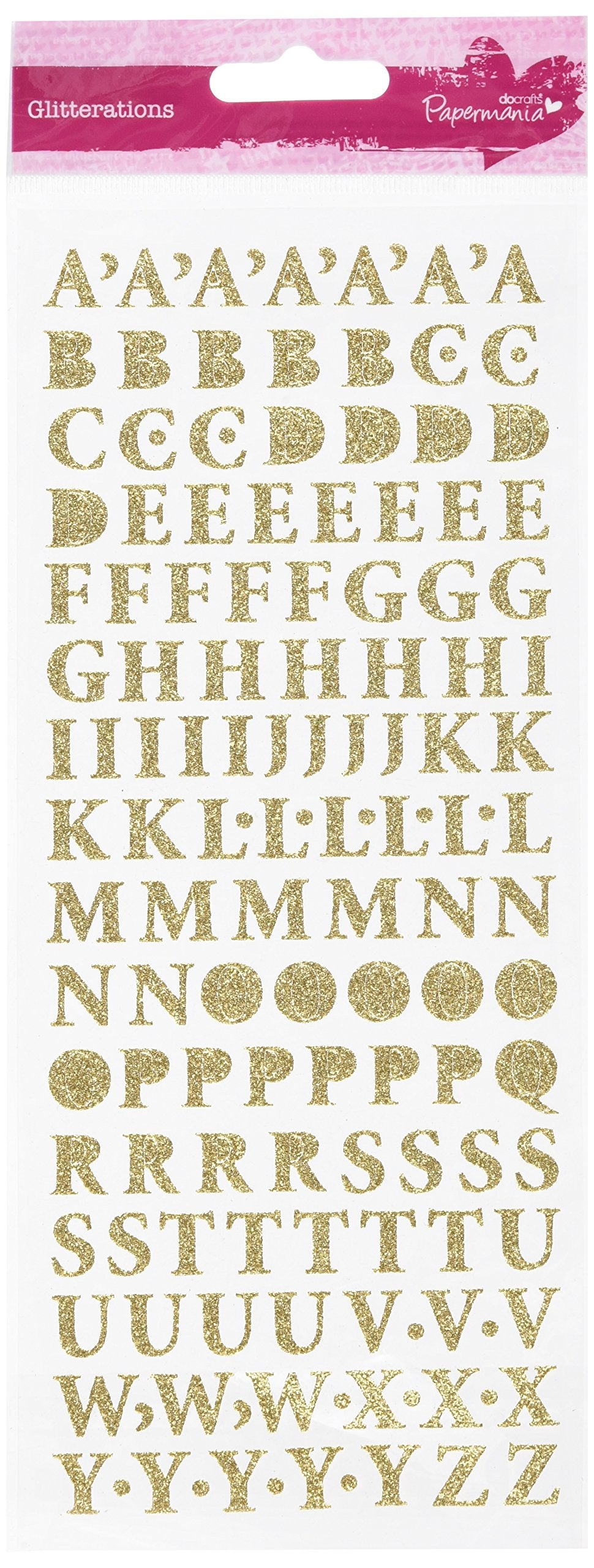 Glitterations - Upper Case Alphabet - Gold