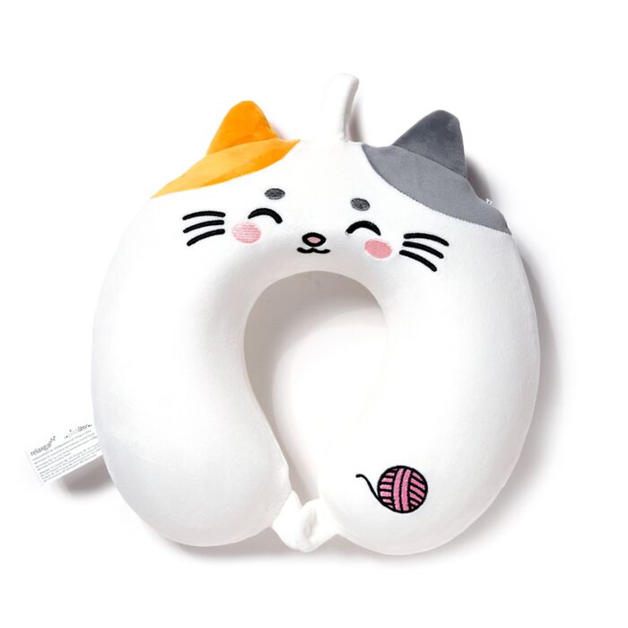 Relaxeazzz Lola the Cat Adoramals Plush Memory Foam Travel Pillow