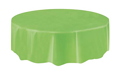 Plain Lime Green Round Table cover 84 IN DIA (SINGLE UNIT)