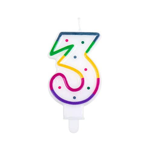 Boland Birthday Candle Number Multicoloured