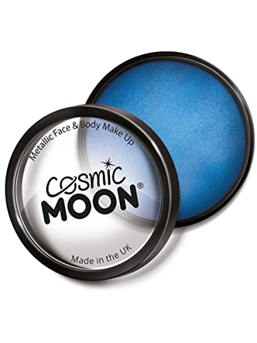 Cosmic Moon Metallic Pro Face Paint Cake Pots, Blu