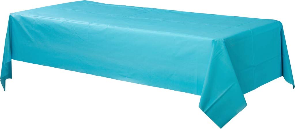 Amscan Tablecover Plas Rect:Cribbn Bl