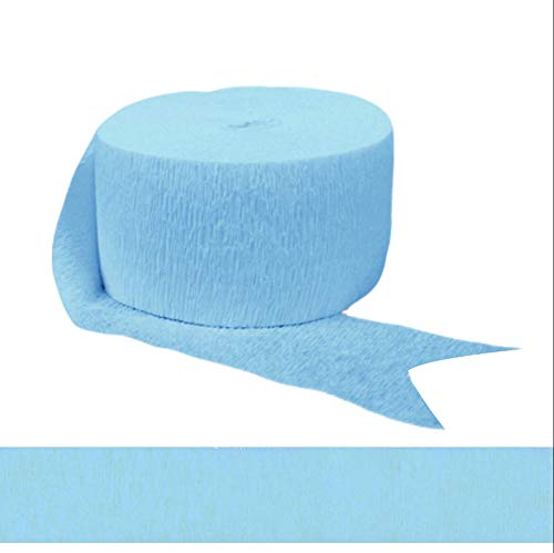 Amscan Solid Light Blue Crepe Streamer-1 Pc, Multicolor