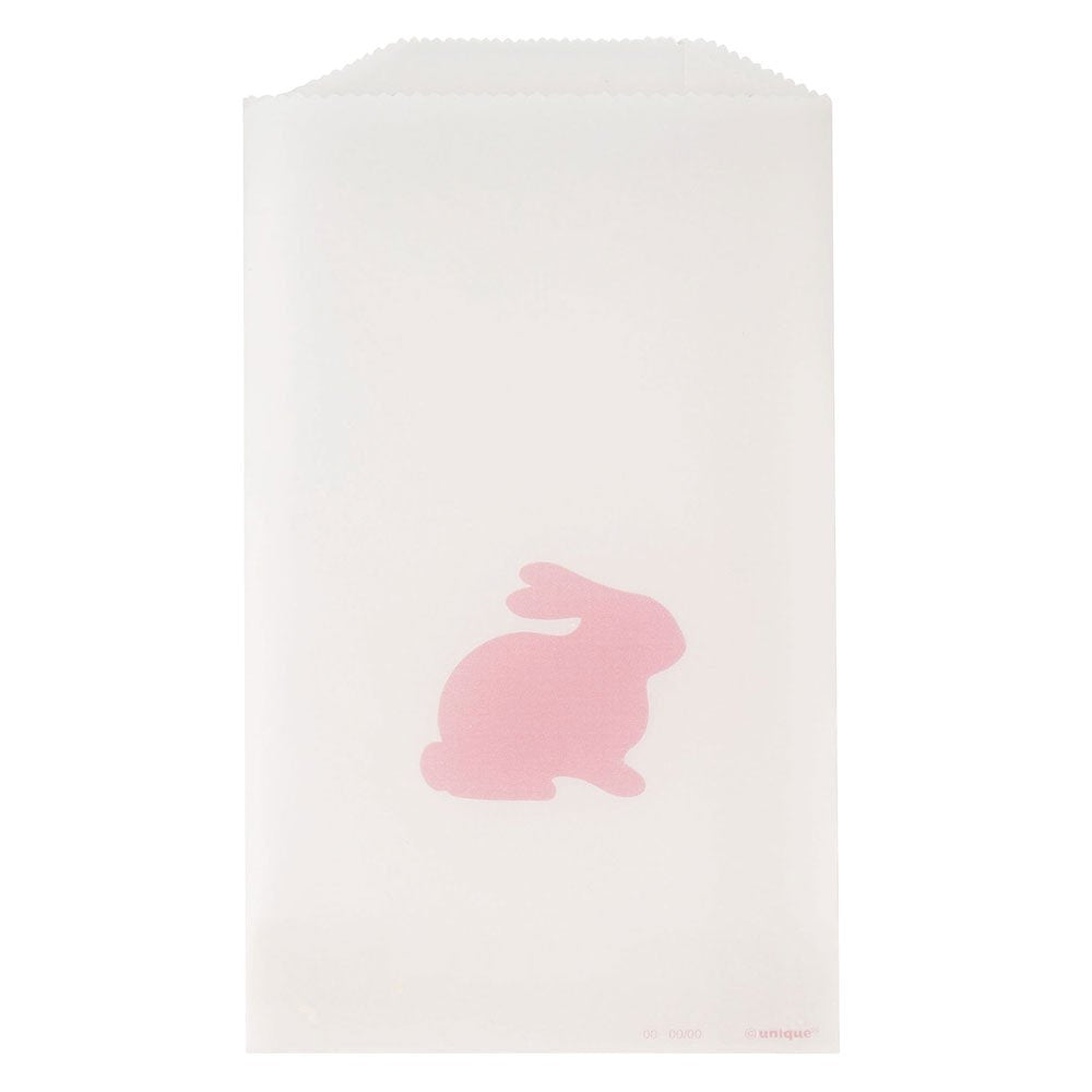 Unique UPink Bunny Glassine Party Treat Bags x 8