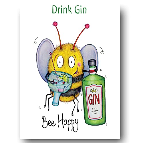 Compost Heap "Bee Gin" Humour & Envelope