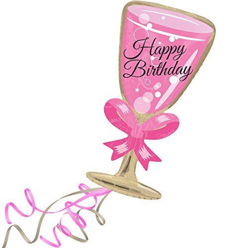 Birthday Glass Happy Birthday Junior Shape Foil Balloons S40