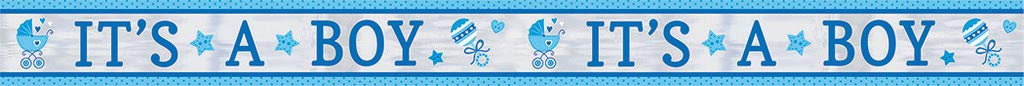 Its A Boy Foil Banner 7.6m