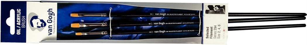 Royal Talens Van Gogh Oil/Acrylic Brush Set 294 Sizes: 2/4/6