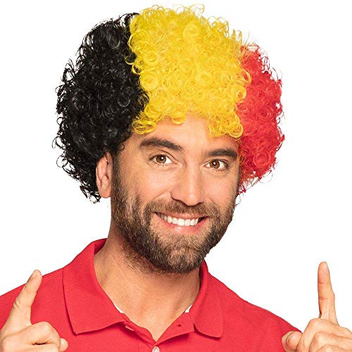 Boland Belgium Wig, Black, Yellow and red