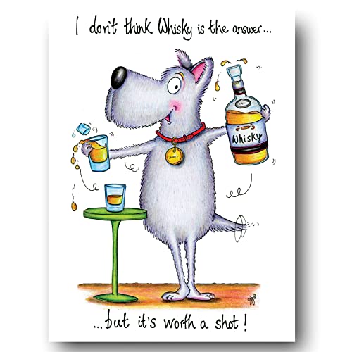 Compost Heap "Worth a Shot" Whisky Humour & Envelope