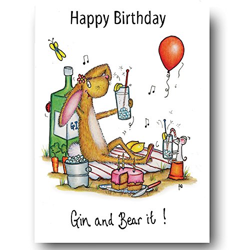 Compost Heap GIN AND BEAR IT humour & Envelope