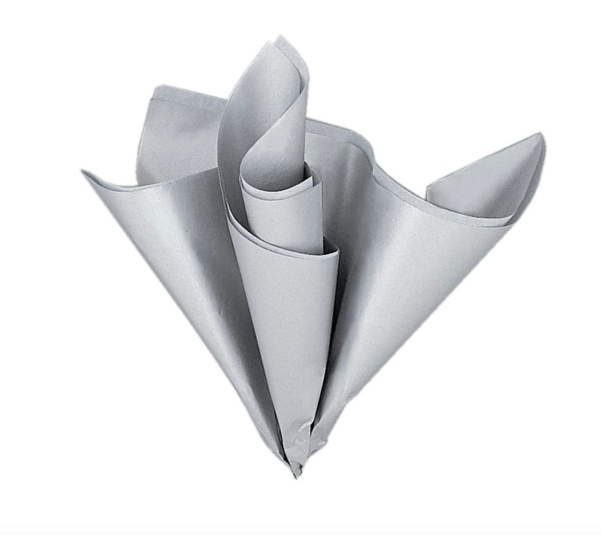 Unique Tissue Sheets-26" x 20" | Disposable | Metallic | Silver | 5 Pcs, Pack of 5