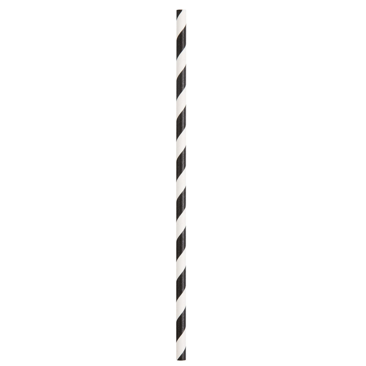 Unique Black Striped Paper Straws 10 Pcs, Pack of 10