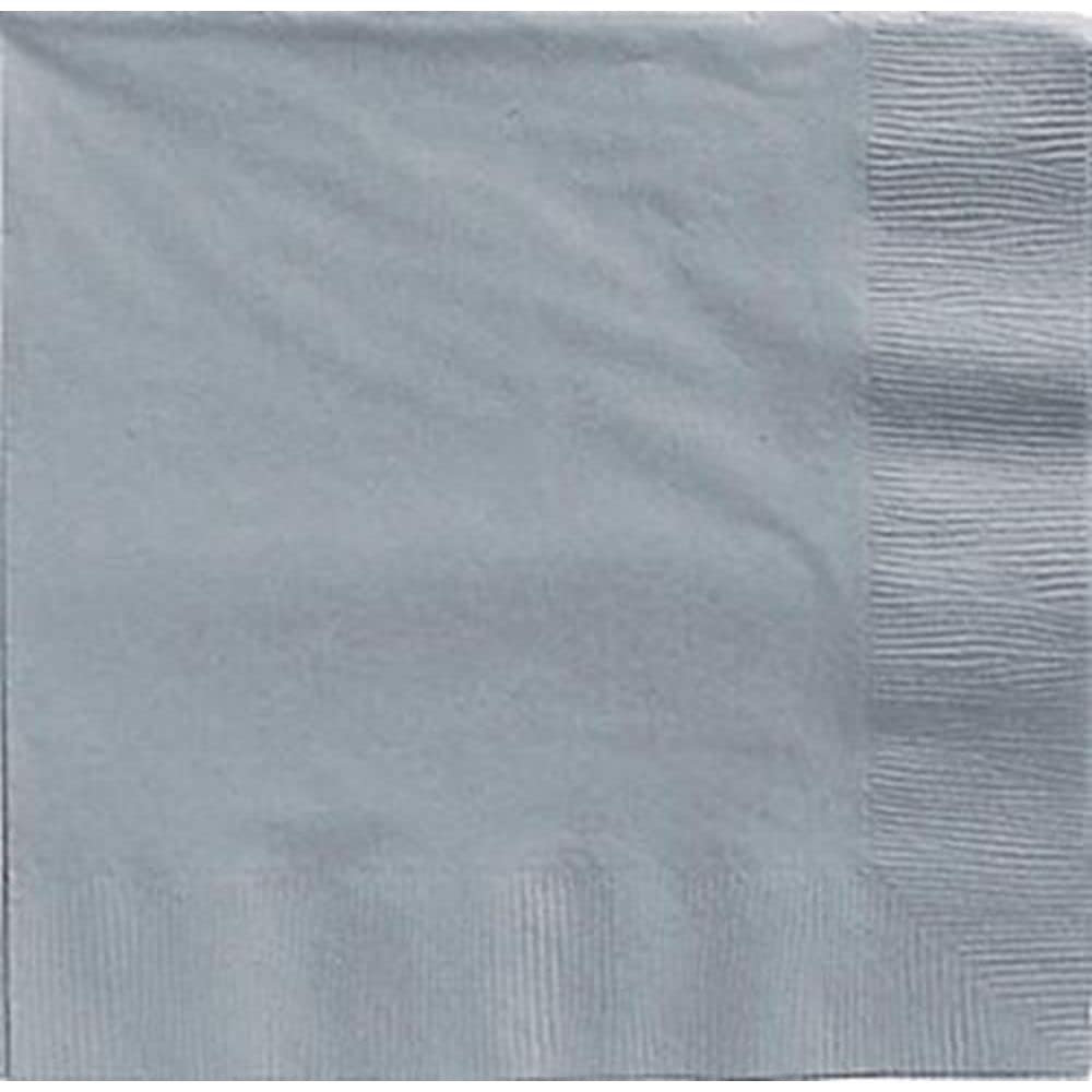Silver Beverage Napkins 2ply 23cm /20