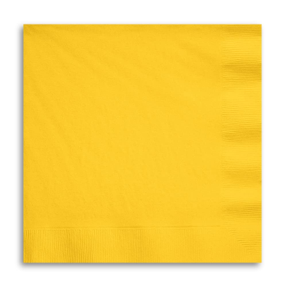 Creative Paper Napkins School Bus Yellow Color, 25-Count Packages