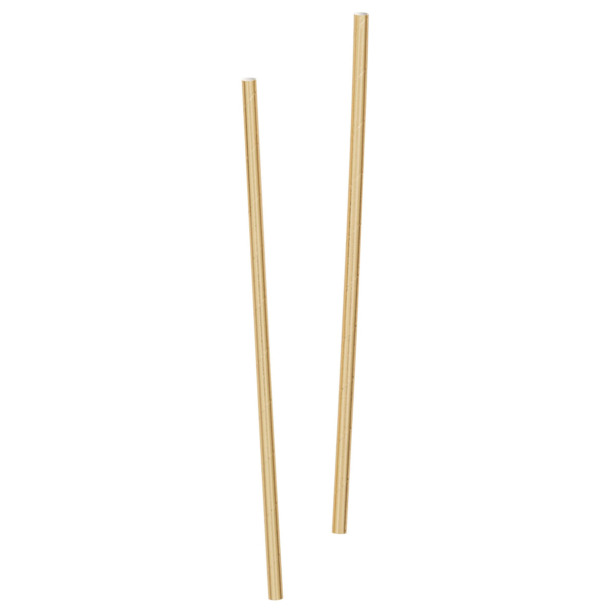 Unique Party - Foil Gold Paper Straws, Pack of 10