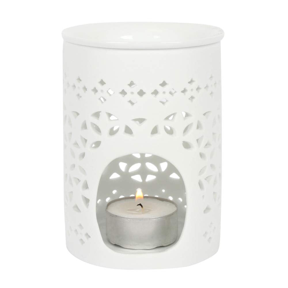 Miss Pretty London WHITE MATTE CUT OUT OIL BURNER