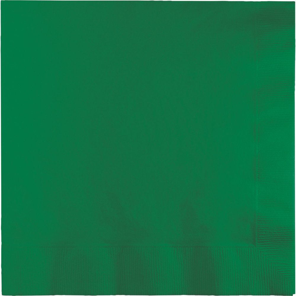 500-Count Touch of Color 3-Ply Paper Lunch Napkins, Emerald Green