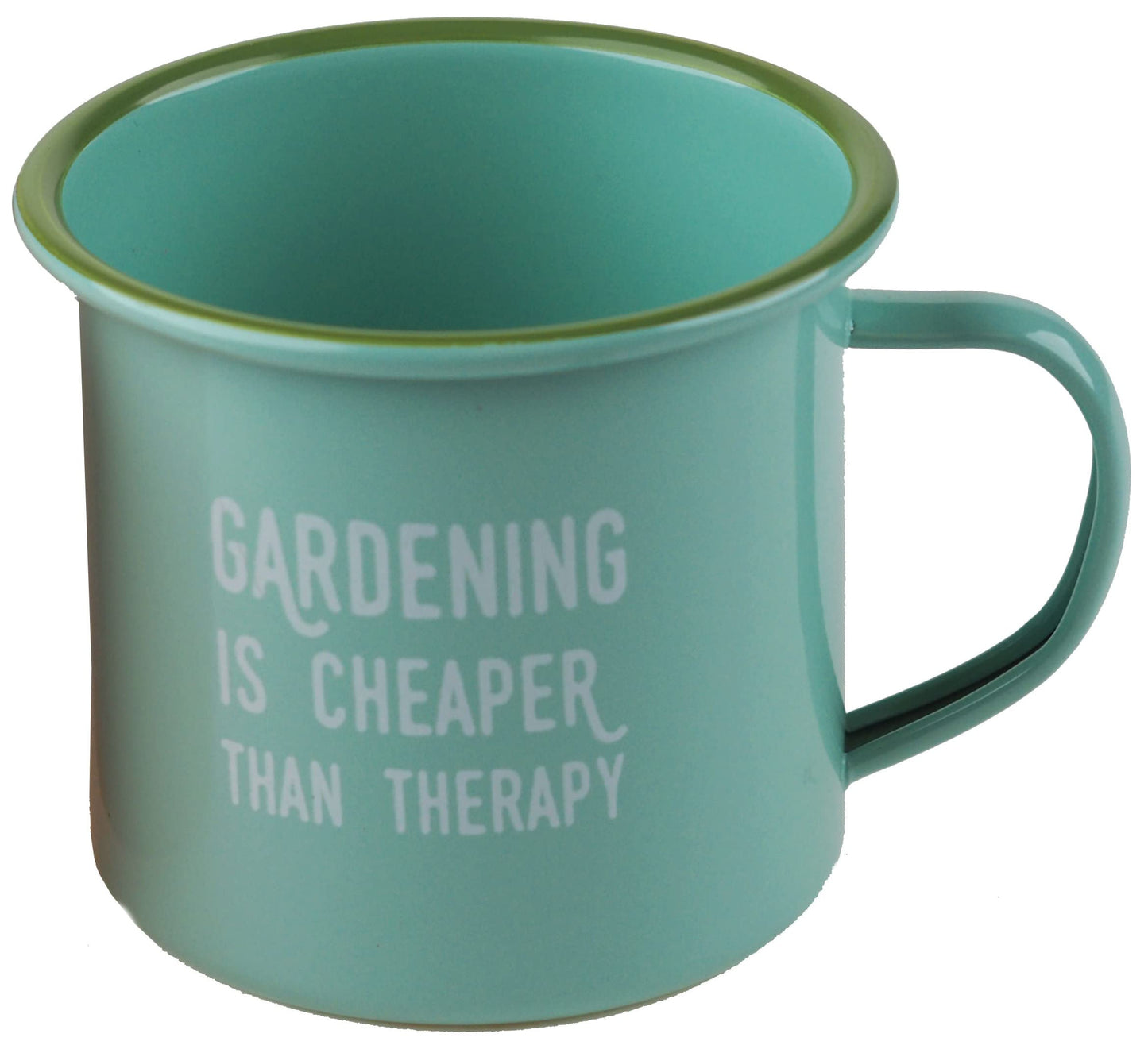 Something Different Enamel Mug | Gardening Therapy | 1pc. 113g, Multicolor, 1 Count (Pack of 1)