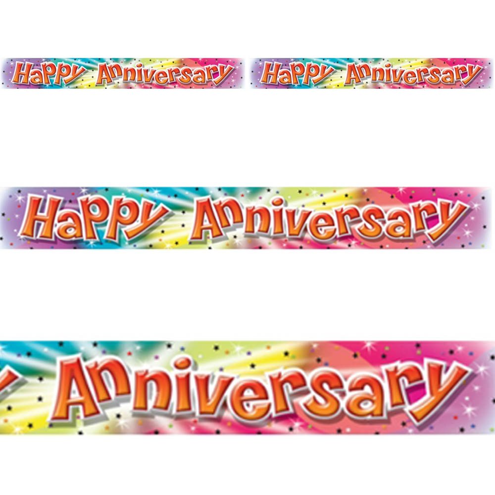 Amscan Happy Anniversary Foil Banner - 3.63m