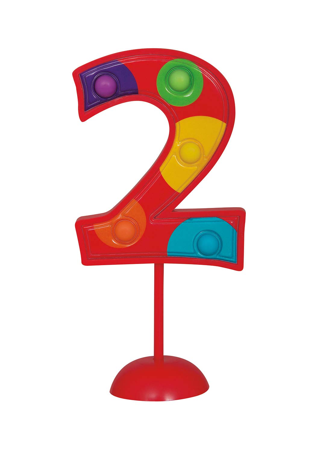 Unique Party - Flashing Number 2 Cake Topper Decoration