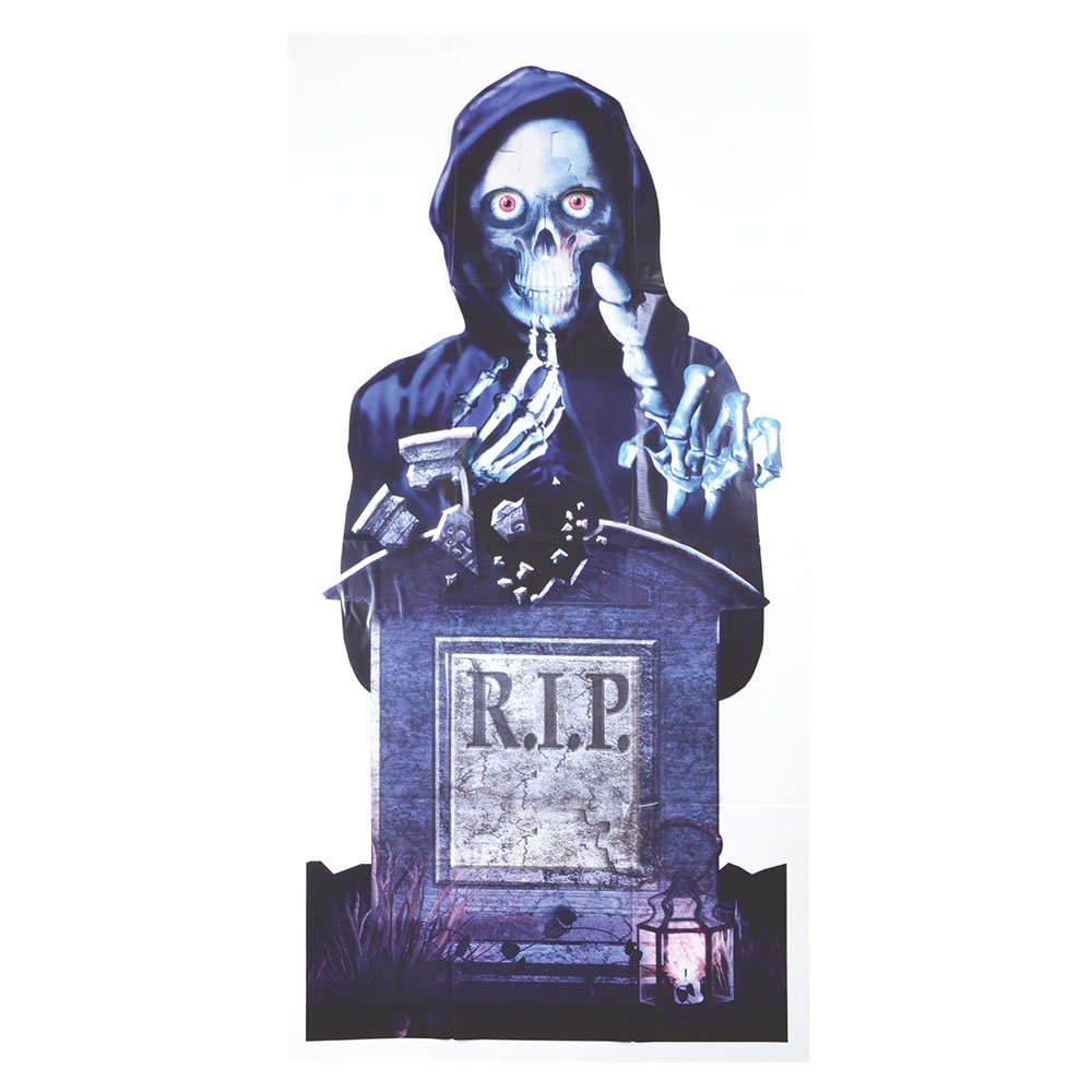 Bristol Novelty RIP Door Cover, Black and White, Pack of 1, Multi-Colour, One Size