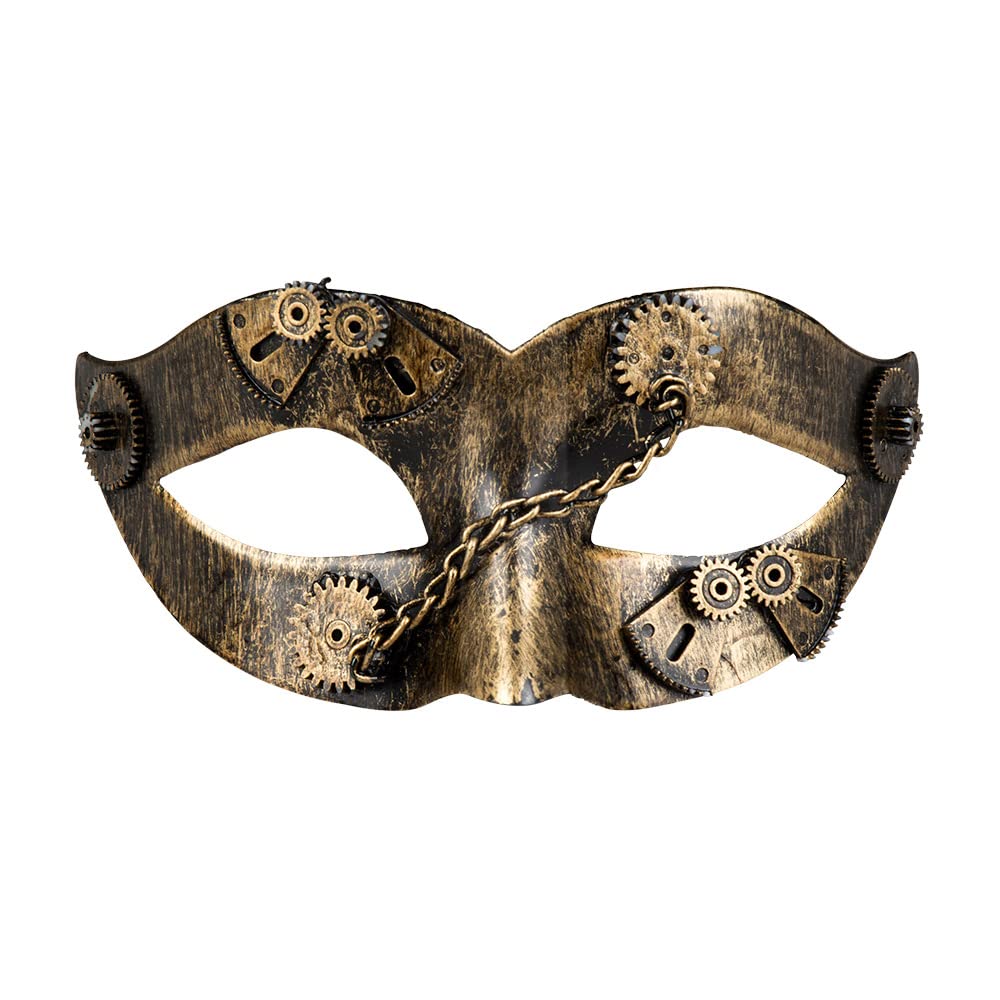 Boland Steampunk Gold Gears Mask Adult, Multi-Coloured