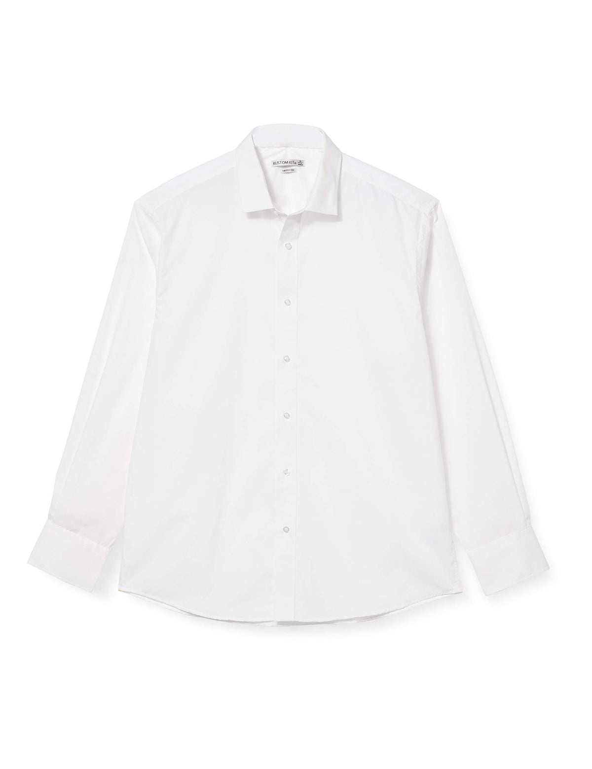 Kustom Kit Men's Tailored Fit Business Shirt, White, (Size:18)
