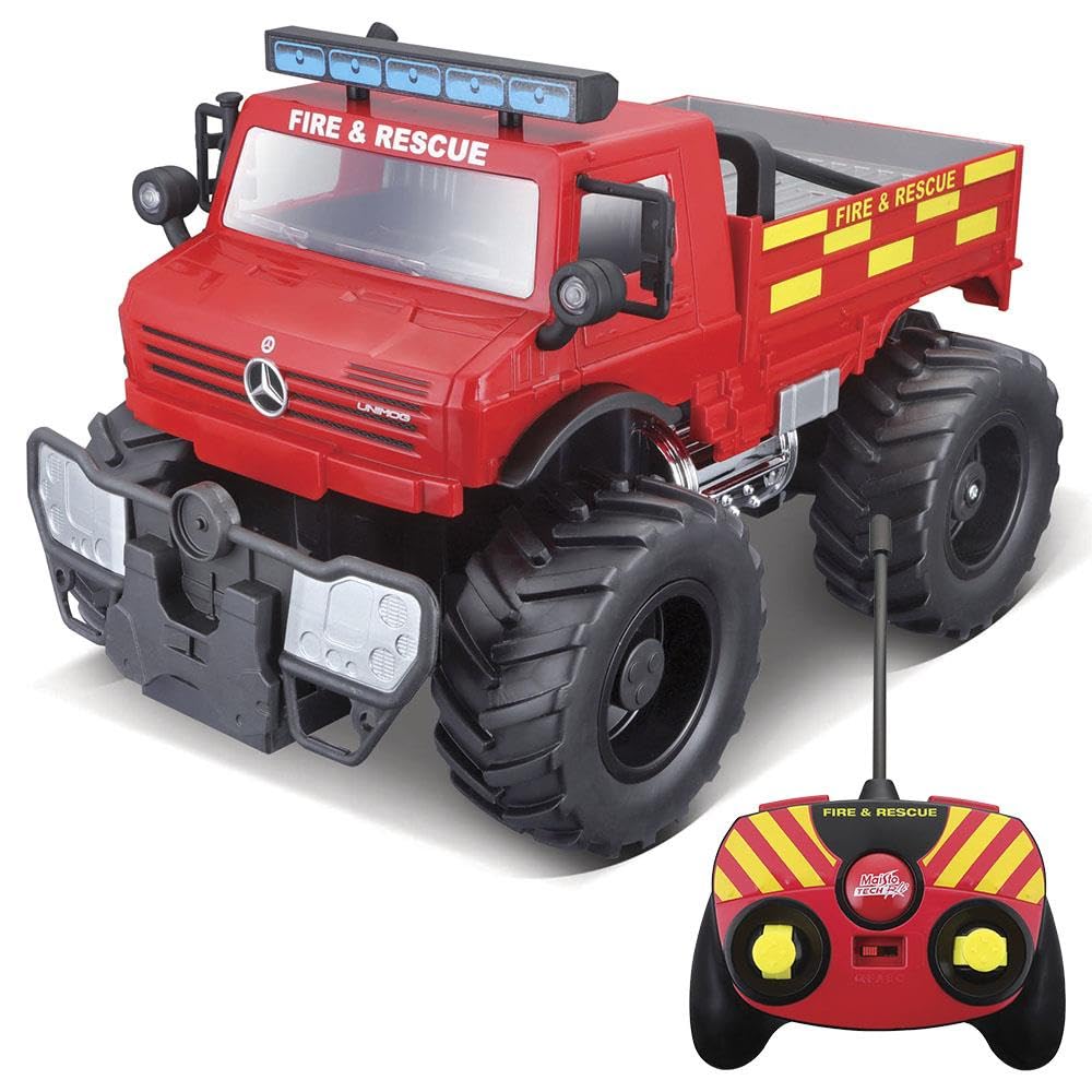 Maisto M82302 Mercedes-Benz RC FIRE Rescue UNIMOG, RED