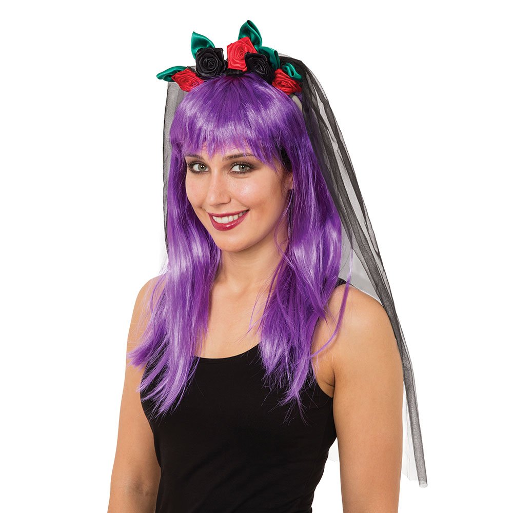 Bristol Novelty Rose Veil Fancy Dress, One Size